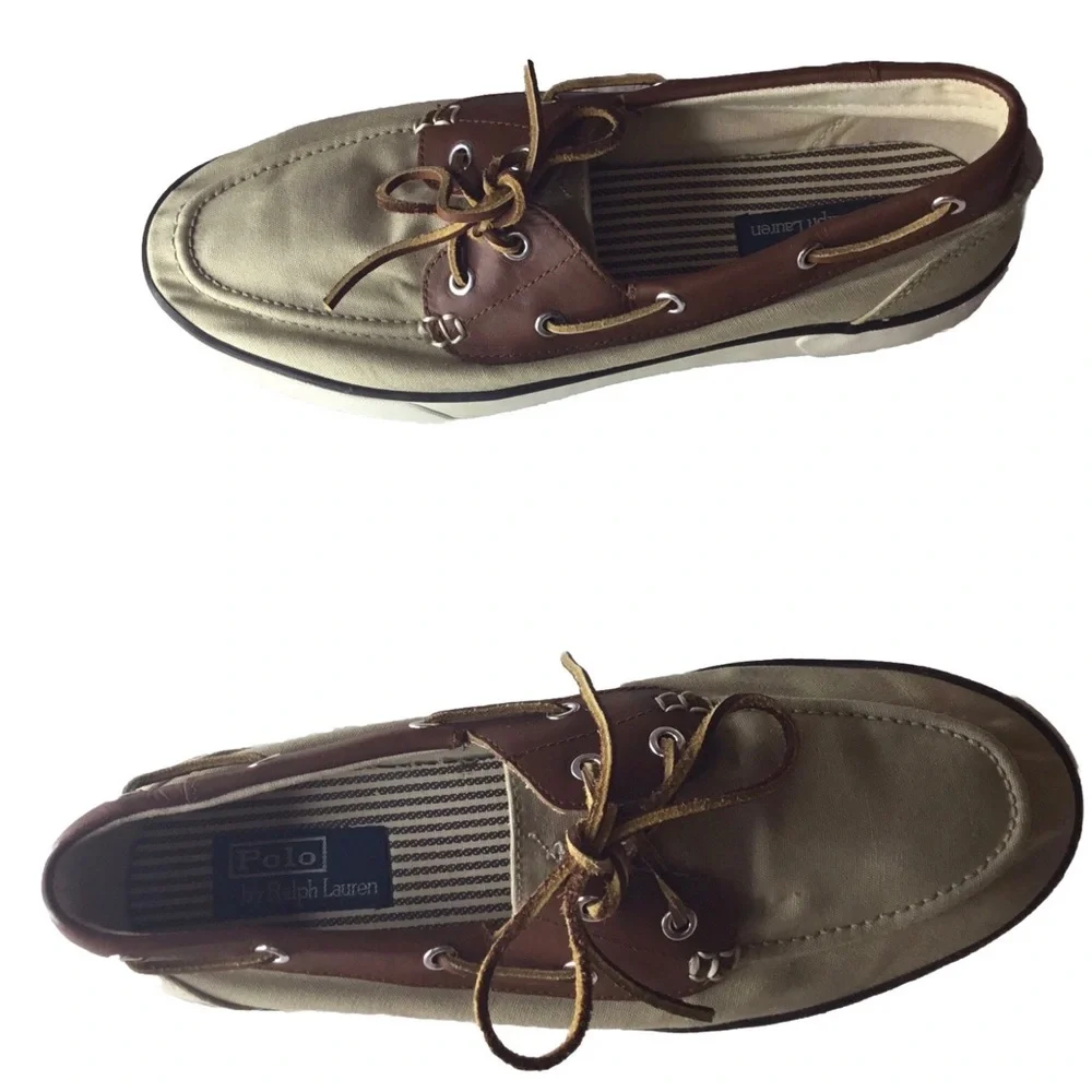 POLO RALPH LAUREN Mens size 11 D RYLANDER BOAT SHOES